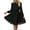 Black, variant on Womens Long Sleeve Fall Dresses 2025 Button Up Waist with Belt A-Line Mini Dress Casual Fall Winter Dress Wine Red M