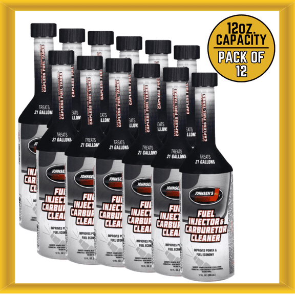 Johnsen's 4695 12 Ounce Capacity Fuel Injector and Carburetor Cleaner Pack of 12