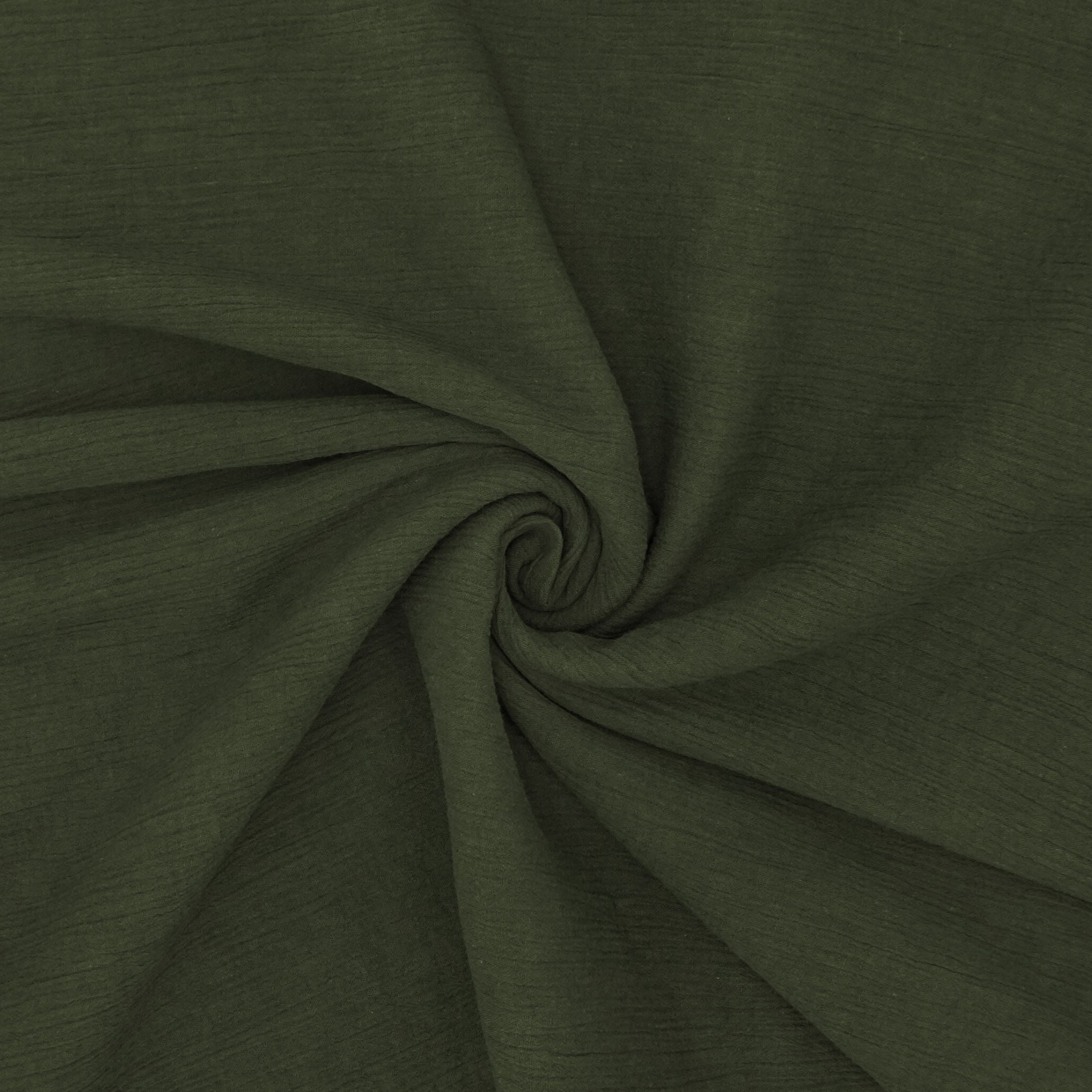Hello Hobby 48” x 72” 100% Cotton Cotton Gauze 2 Yard Precut Fabric, Olive, 48" Wide for Sewing & Crafting