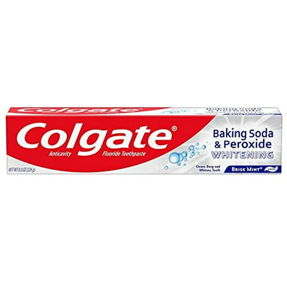 Colgate Baking Soda And Peroxide Whitening Bubbles Toothpaste, Brisk Mint, 8 Ounce