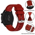 thumbnail image 3 of Silicone Watch Straps 22mm Quick Release Rubber Replacement Bands for Men Women - Extra Long, Red with Silver Buckle, 3 of 7