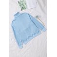 thumbnail image 2 of ABPHQTO Sudadera de mujer azul cielo con cremallera y bolsillos en un color liso, 2 of 5