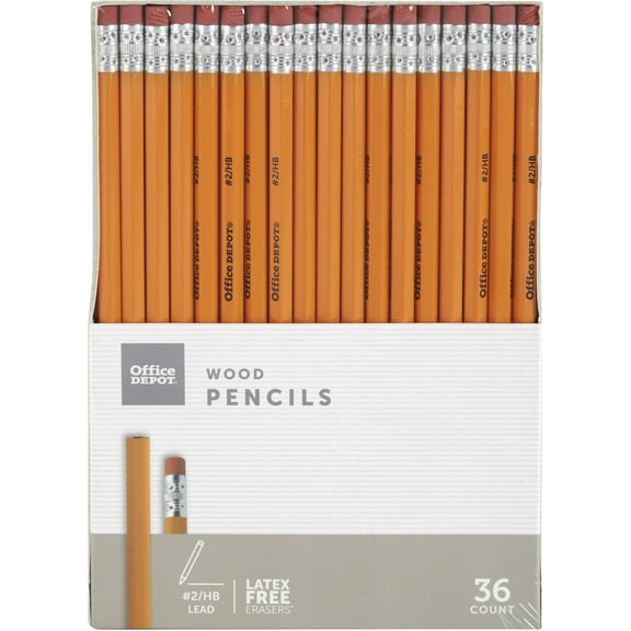 Office Depot® Brand Basic Wood Pencils, #2 Medium Soft Lead, Pack Of 36