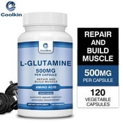 Coolkin L-Glutamine 500mg -Gastrointestinal Health, Muscle Recovery, Energy &Endurance(30/60/120pcs)