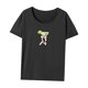 thumbnail image 3 of Camiseta de mujer de verano para mujer, camiseta de moda con cuello redondo para viaje, oficina, caminar, mujer XL, 3 of 7