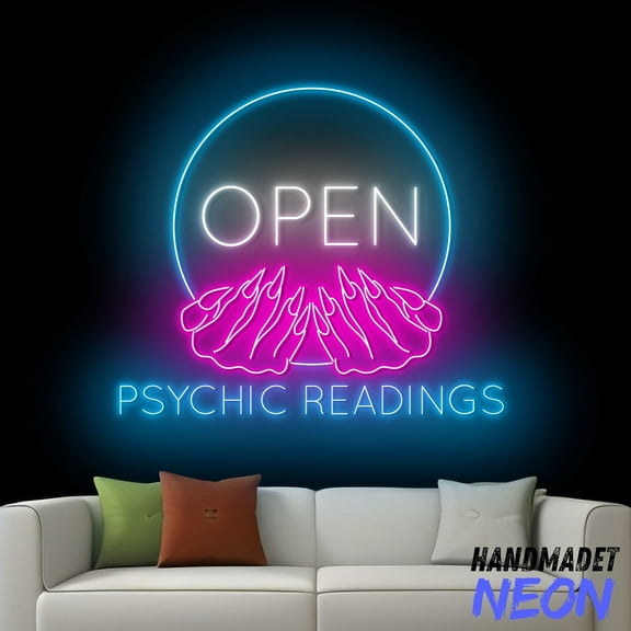 Handmadetneonsign Psychic Readings Neon Sign, Fortune Telling Wall Art, Psychic Home Wall Decor 046445