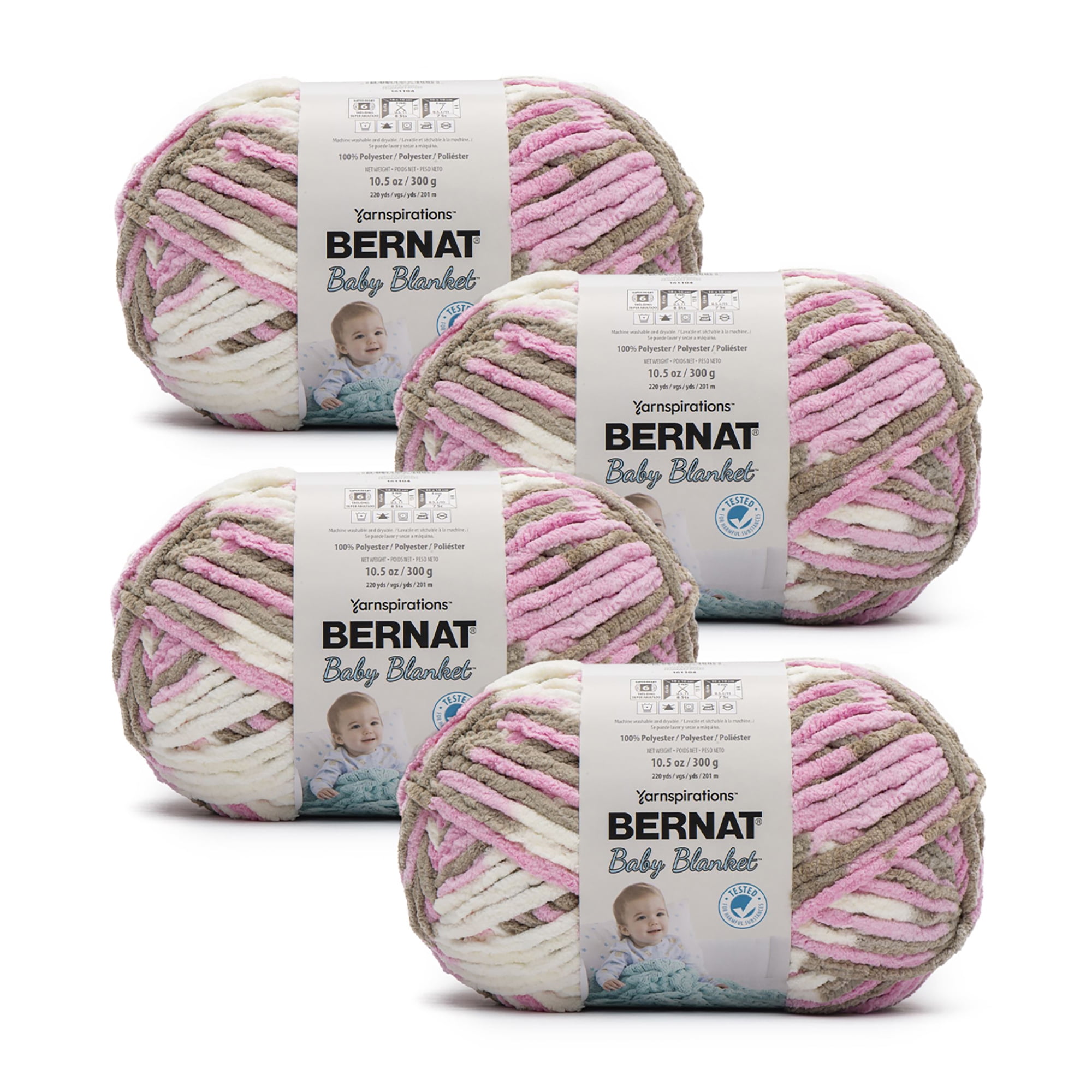 Bernat® Baby Blanket™ 6 Super Bulky Polyester Yarn, Little Roses 10