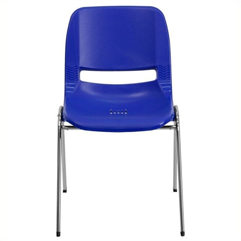 5-Pack Black Chrome Legs with Nylon Swivel Glides ECR4Kids 18 School Stack Chair 