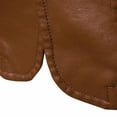 thumbnail image 4 of Hulanddfd Men Blazer Long Sleeve Lapel Collar Button Down Faux Leather Loose Fit Casual Outwear Lightweight Comfortable Everyday Wear, 4 of 7