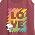 thumbnail image 3 of Peanuts - Rainbow Love Scribble - Women's Racerback Tank Top, 3 of 6