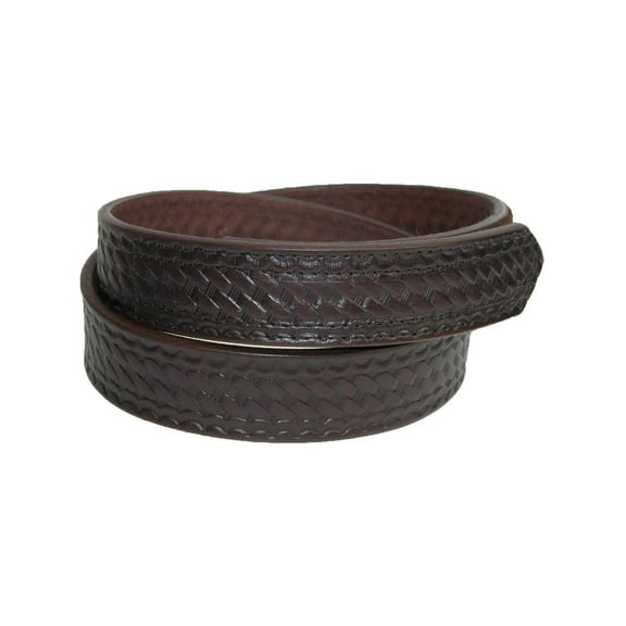 Men's Leather Basketweave Hook and Loop Mechanics Belt