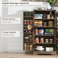 thumbnail image 3 of ACCOHOHO 47" Kitchen Pantry Cabinet, Farmhouse Storage Cabinet with Adjustable Shelves for Kitchen, Dining Room, Bathroom - Rustic Brown, 3 of 7