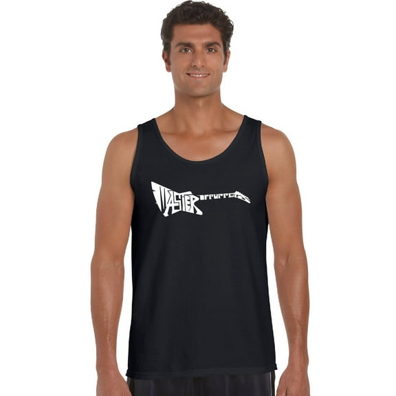 LA Pop Art Men's Word Art Tank Top - Master of Puppets