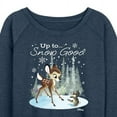 thumbnail image 3 of Disney Bambi - Christmas - Up To Snow Good - Women's Lightweight French Terry Long Sleeve Shirt, 3 of 5