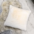 thumbnail image 3 of Home Soft Things Solid faux-fur 2 Piece Throw Pillow Cover Set - Egret - 20" x 20", 3 of 7