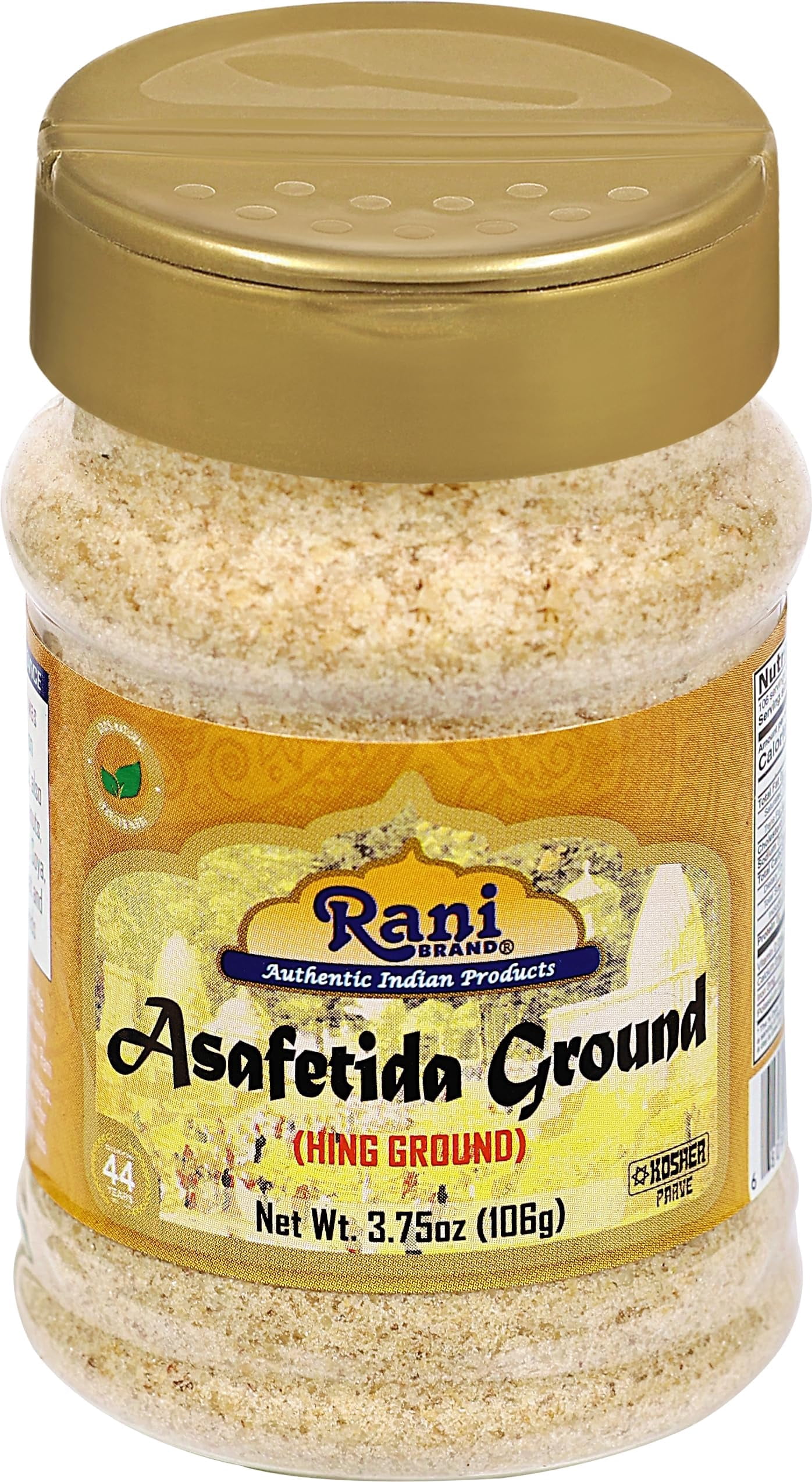 Rani Asafetida (Hing) Ground 3.75oz (106g) PET Jar, Pack of 12 ~ All Natural | Salt Free | Vegan | Non-GMO | Kosher | Asafoetida Indian Spice | Best for Onion Garlic Substitute