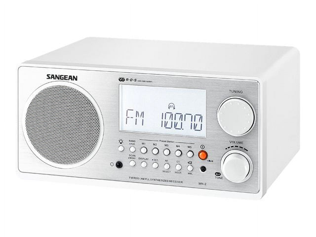 SANGEAN WR-2 WHITE TABLE TOP RADIO