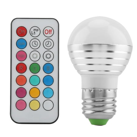 

Bulb; Light; Color 3W E27 Socket RGBW LED 16 Multi-Color Changing Light Bulb Lamp With Remote Controller