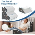 thumbnail image 6 of 6PCS Wedge Pillow Set for After Surgery, Bed Wedge Pillow Post Surgery, Wedges Pillows for Back Pain Relief, Acid Relux, Sit Up Pillow for Beds, Beds Wedges & Body Positioners, White/Grey, 6 of 8