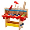 Gift Pretend Play Toy Scale Screwdriver Children Kit Wooden Work Bench Tool Set