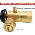 thumbnail image 3 of iMeshbean CGA520 AR-B Air Acetylene Regulator for B Tanks, Acetylene Gauge for Turbo Torch, 3 of 10
