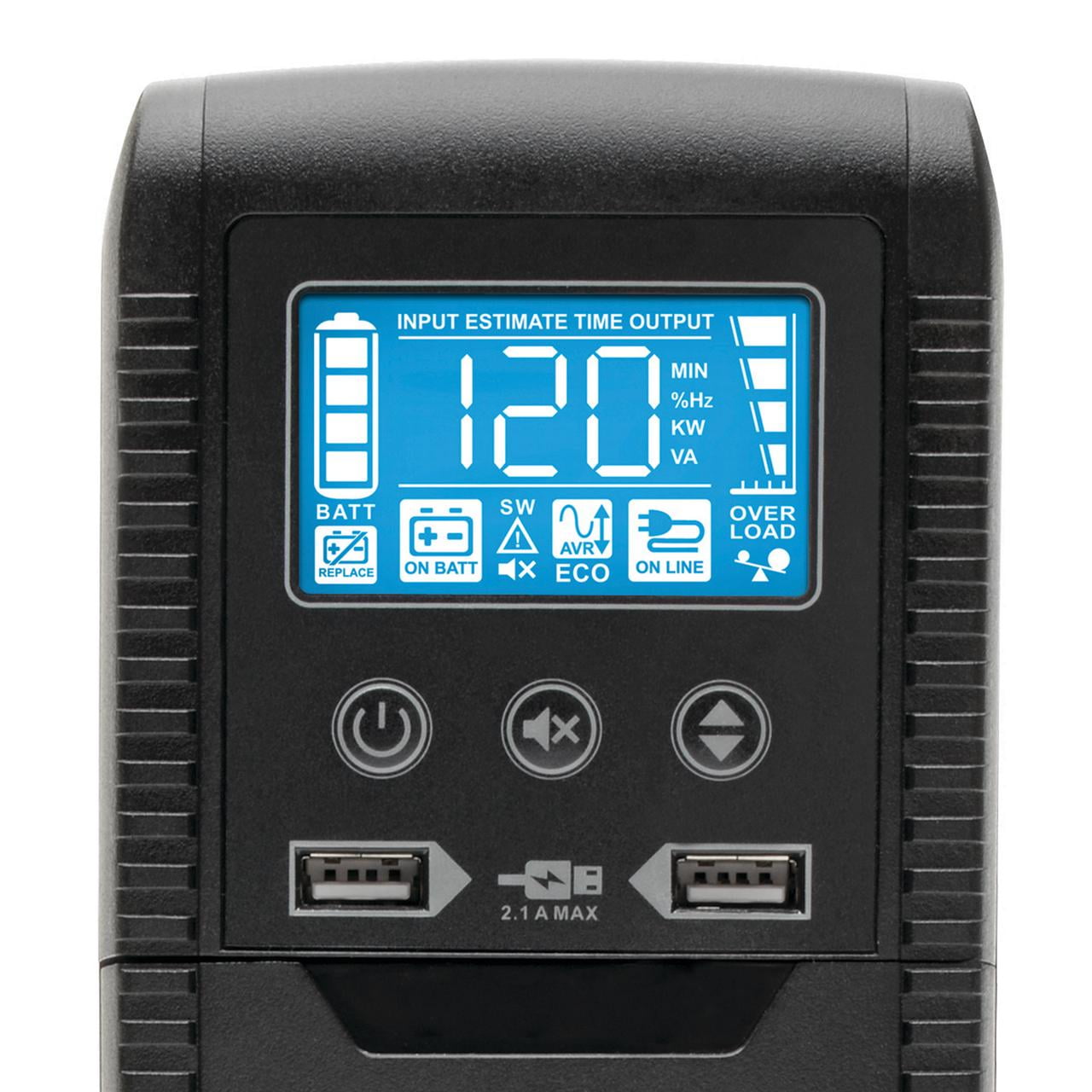 Tripp Lite ECO1500LCD 1440 VA 900 Watts 10 Outlet Line Interactive UPS with USB