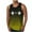 Yellow., variant on Agkizg Men's Workout Tank Top Print Stretch Fabric Crew Neck Sleeveless Fitting Gym Shirt