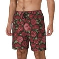 thumbnail image 2 of Daiia Rose Flowers Mens Swim Trunks Swim Shorts Quick Dry Swim Shorts with Mesh Lining Pockets-3X-Large, 2 of 9
