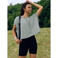 thumbnail image 2 of Camiseta de entrenamiento SENSERISE con espalda abierta de manga corta para mujer, 2 of 5
