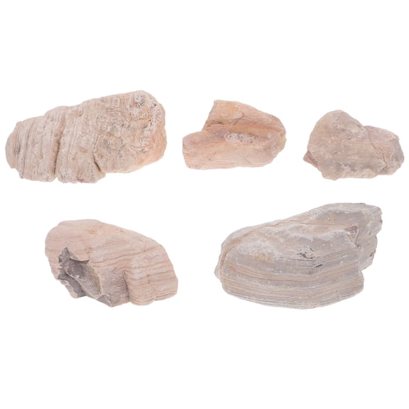 WRISTBIQUE 5pcs Beige Simulated Rocks for Landscaping and Garden Outdoor Decoration Stones