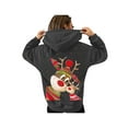 thumbnail image 2 of Christmas Women Hoodie, Long Sleeve Hooded Elk Print Sweatshirt Street Casual Tops Outwear, 2 of 6