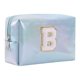 thumbnail image 1 of Neceser de maquillaje alfabeto bordado - PU, gran capacidad y con estilo - para viajes, neceser y bolso de mano, 1 of 2