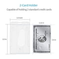 thumbnail image 5 of Porta credencial vertical para 2 tarjetas con ranura para el pulgar, protector de estuche rígido transparente para PC para identificación escolar de oficina, tarjeta de crédito, licencia de conducir, 5 piezas oso de fresa Electrónica, 5 of 5