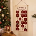 thumbnail image 4 of PLPPYFS Christmas Advent Calendar with 24 Pockets, Reusable Countdown Calendar Storage Bag, Fabric Calendar Wall Hanging Bag for Xmas Home Holiday Wall Decoration, 4 of 7