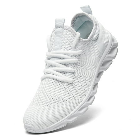 

Lightweight Mesh Lace Up Casual Sneakers Solid Color Woven Running Sports Shoes Women s Footwear