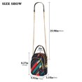 thumbnail image 2 of FORMRS Crossbody Bag for Women Quilted Travel Shoulder Cell Phone Purse with Chain Strap Handbag, Orange Abstract Lines, 2 of 7