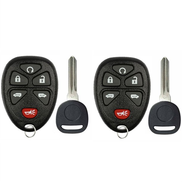 2 PACK KeylessOption Keyless Entry Key Remote Fob & Transponder Chip