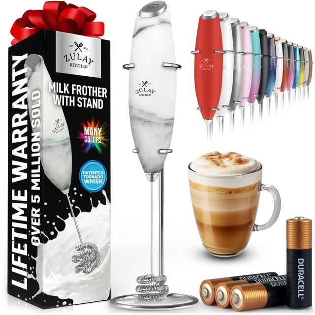 Batidor triple Milk Frother Zulay Kitchen Tornado con pilas