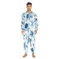 thumbnail image 2 of 1 Piece Adult Onesie Pajamas Cozy & Loose-Fit Sleepsuit Loungewear with Pockets Cute Turtles and Starfish X-Small, 2 of 7