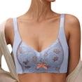 thumbnail image 5 of ATENAR Womens Bras,Wireless Bras for Women,Supportive Bras for Women,Stretch Fabric,Breathable,Solid,Nylon,Gray,M(US:6), 5 of 9