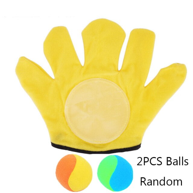 Children's Early Learning Palm Sucker Stick Gloves Sticky Ball Kid Game Toy H 