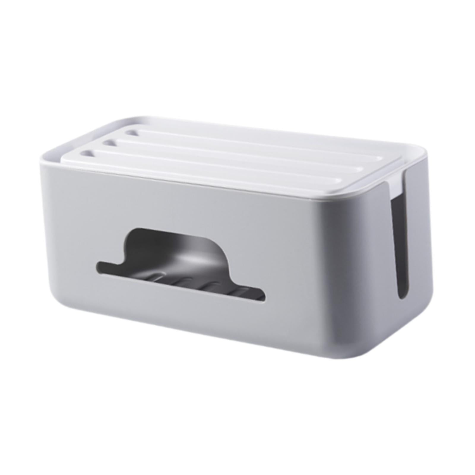 Wzmzjy Cables Management Box Convenient Cord Organizer for Office Desktop Computers Gray
