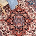 thumbnail image 6 of SAFAVIEH Riviera Ellie Medallion Polyester Machine Washable Area Rug, Ivory/Blue, 6'7" x 6'7" Round, 6 of 8