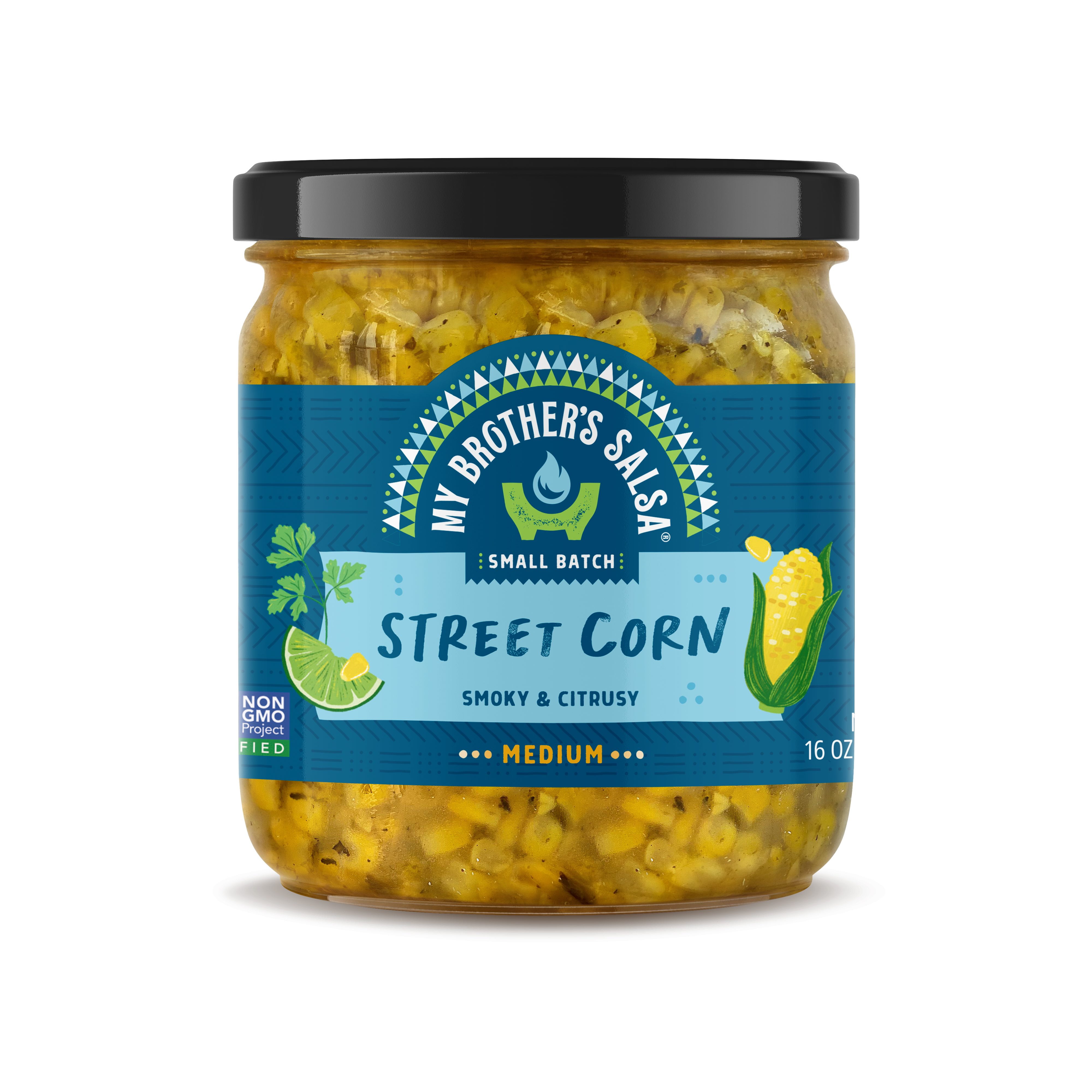 (2 pack) My Brother's Street Corn Salsa, Medium, 16 oz Jar