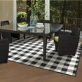 thumbnail image 2 of 2â€™x4â€™ Black and Ivory Gingham Indoor Outdoor Area Rug, 2 of 9