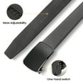 thumbnail image 4 of Mens Belt Leather Ratchet Belt for Dress Pants Casual Automatic Buckle Belt Fit 28"-46" Waist, 1 3/8" Wide, Black, X25027, 4 of 9