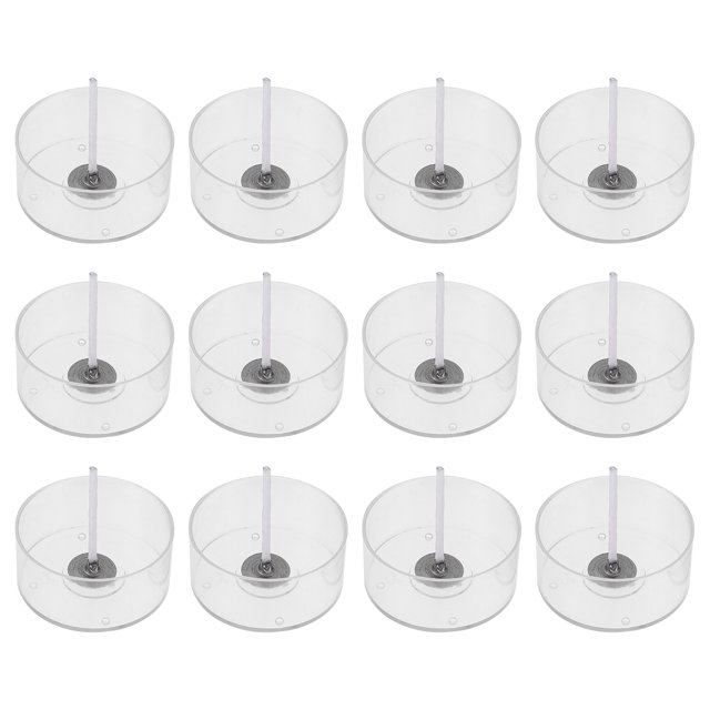 100pcs Candle Cotton Wicks with 10 Plastic Round Tealight Cups Candle Making Kit