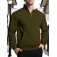thumbnail image 1 of pstuiky hombres de manga larga, Blusa/camisa informal y moderna de color liso con cuello alto, manga larga y bolsillo con cremallera para hombre salir tops s, 1 of 6