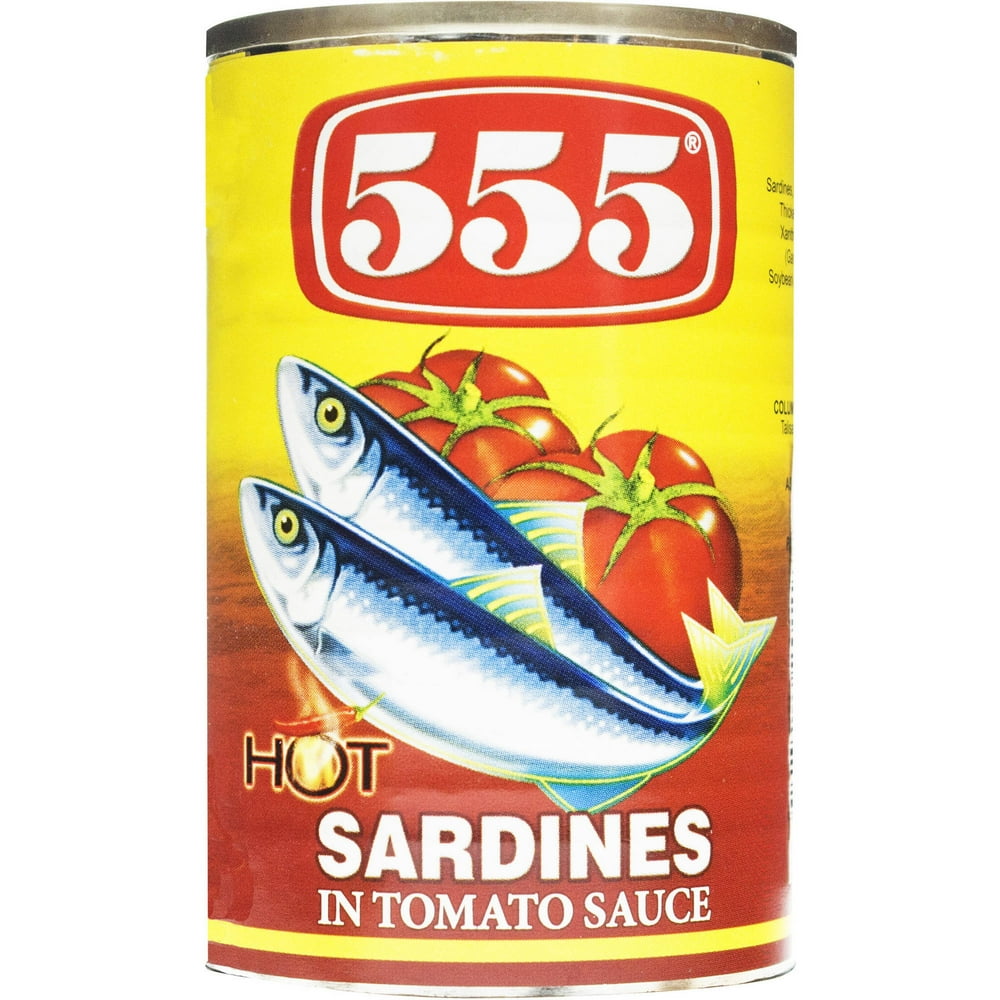 555 Hot Sardines in Tomato Sauce, 5.5 oz