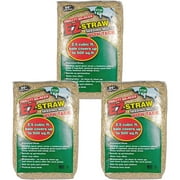 Straw Seeding Mulch with Tack - Biodegradable Organic Processed Straw  2.5 CU FT Bale (Covers up to 500 sq. ft.) (3 Pack)